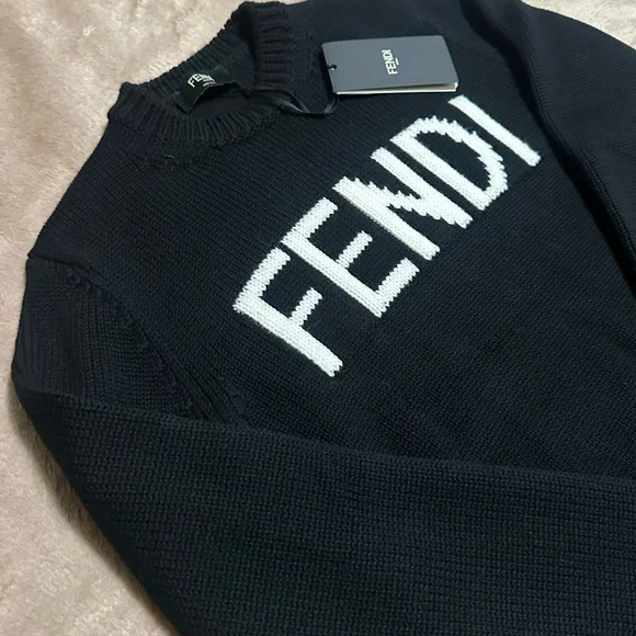 FENDI Black Wool Sweater - Picture 4 of 11